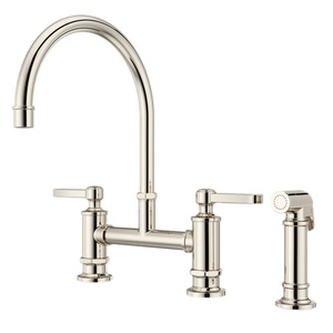 PLG31TDD Port Haven Two-Handle Kitchen Faucet - Polished Nickel