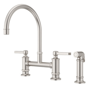 PLG31TDS Port Haven Two-Handle Kitchen Faucet - Stainless Steel