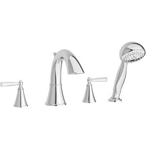 PLG64GLC/P0X6440R Saxton Deck Mount With Handshower Tub Faucet - Polished Chrome