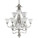 Progress PP441909 Brushed Nickel Large Foyer Chandelier