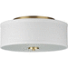 Progress PP350130012 Satin Brass Flush Mount Ceiling Light