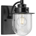 Progress PP30043431M Matte Black 1 Bulb Wall Sconce