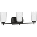 Progress PP30046731M Matte Black 3 Bulb Bathroom Light