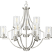 Progress PP400198009 Brushed Nickel Mid Sized Chandelier