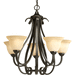 Progress PP441677 Forged Bronze Mid Sized Chandelier