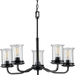 Progress PP400206031 Matte Black Mid Sized Chandelier