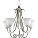 Progress PP441609 Brushed Nickel Mid Sized Chandelier