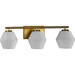 Progress PP300432191 Brushed Gold 3 Bulb Bathroom Light