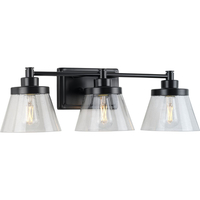  Hinton 3 Bulb Bathroom Lighting - Matte Black