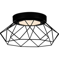  Geodesic LED Flush Mount Ceiling Light - Matte Black