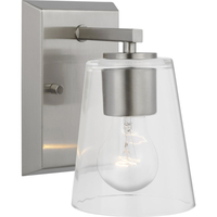  Vertex 1 Bulb Wall Sconce - Brushed Nickel