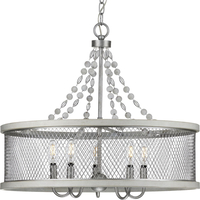  Austelle Drum Pendant Pendant Light - Galvanized Finish