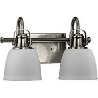  Preston 2 Bulb Bathroom Lighting - Brushed Nickel