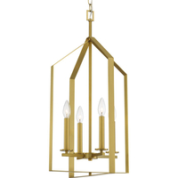  Vertex Entrance / Foyer Pendant Light - Brushed Gold