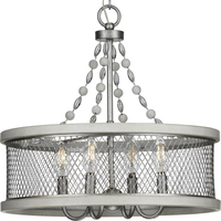  Austelle Drum Pendant Pendant Light - Galvanized Finish