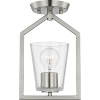  Vertex Semi Flush Mount Ceiling Light - Brushed Nickel