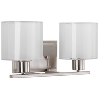  Invite 2 Bulb Bathroom Lighting - Brushed Nickel