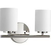  Replay 2 Bulb Bathroom Lighting - Polished Nickel