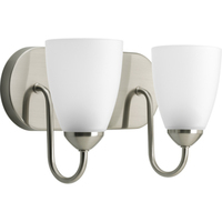  Gather 2 Bulb Bathroom Lighting - Brushed Nickel