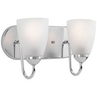  Gather 2 Bulb Bathroom Lighting - Polished Chrome