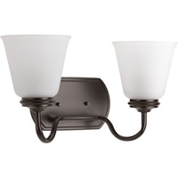 Bathroom Lighting (2 Bulbs) 15-1/2" Width Bathroom Lighting (2 Bulbs) 15-1/2" Width