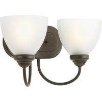  Heart 2 Bulb Bathroom Lighting - Antique Bronze