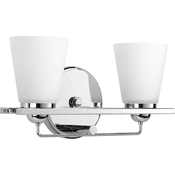  Flight 2 Bulb Bathroom Lighting - Polished Chrome
