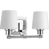 Glance 2 Bulb Bathroom Lighting - Polished Chrome