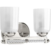  Carlyn 2 Bulb Bathroom Lighting - Polished Nickel