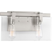  Glayse 2 Bulb Bathroom Lighting - Brushed Nickel