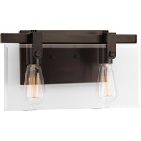  Glayse 2 Bulb Bathroom Lighting - Antique Bronze