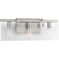  Glayse 3 Bulb Bathroom Lighting - Brushed Nickel