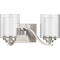  Kene 2 Bulb Bathroom Lighting - Brushed Nickel