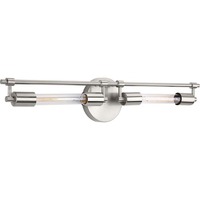  Circuit 2 Bulb Bathroom Lighting - Brushed Nickel