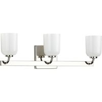  Moore 3 Bulb Bathroom Lighting - Polished Nickel