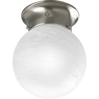  Globe Flush Mount Ceiling Light - Brushed Nickel