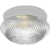  Prismatic Glass Flush Mount Ceiling Light - White