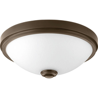  LED Linen Flush Mount Ceiling Light - Antique Bronze