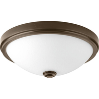  LED Linen Flush Mount Ceiling Light - Antique Bronze
