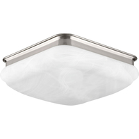  LED Square Glass FM Flush Mount Ceiling Light - Brushed Nickel
