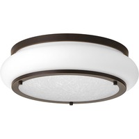  Opal-Linen Flush Mount Ceiling Light - Antique Bronze