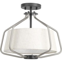  Hangar Semi Flush Mount Ceiling Light - Brushed Nickel