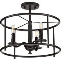  Durrell Semi Flush Mount Ceiling Light - Matte Black