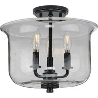  Winslett Semi Flush Mount Ceiling Light - Matte Black
