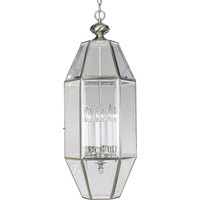  Beveled Glass Entrance / Foyer Pendant Light - Brushed Nickel