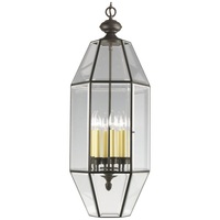  Beveled Glass Entrance / Foyer Pendant Light - Antique Bronze