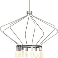  Hangar Mid Sized Chandelier Chandelier - Brushed Nickel