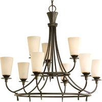  Cantata Large Foyer Chandelier Chandelier - Forged Bronze