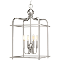  Assembly Hall Entrance / Foyer Pendant Light - Brushed Nickel