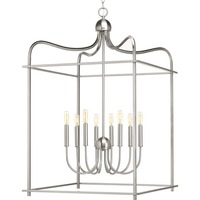  Assembly Hall Entrance / Foyer Pendant Light - Brushed Nickel